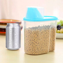 Boîte de conservation hermétique Xloro pour céréales et aliments secs, sans BPA, 1,9 L, avec verre doseur et bec verseur – Compatible avec les