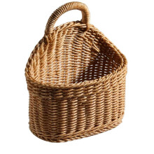 Hand-Woven Wicker Storage Basket with Handles – for Toys, Fruit, Eggs, Candy, Flowers & More (I)