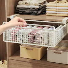 Étagère de rangement pour placard en métal blanc à 3 niveaux