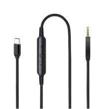 Hoogwaardige USB-C naar 2,5 mm hoofdtelefoonkabel voor QC25/QC35/QC35II/QC45/NC700/Y40/Y45/Y50 hoofdtelefoonkabel met ingebouwde microfoon, 150 cm.