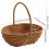 Willow Picnic Hamper with Handle, Oval Wicker Basket for Fruit, Eggs, Easter Candy, Wedding Gifts – Brown 1