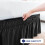 Bettrock mit elastischem Einsatz, 40 cm breit, Kingsize, Schwarz 6