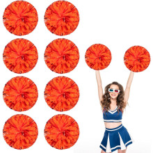 Lot de 8 pompons métalliques pour cheerleading, pour encourager l'esprit d'équipe, la danse et les supporters, pour enfants et adultes - Style