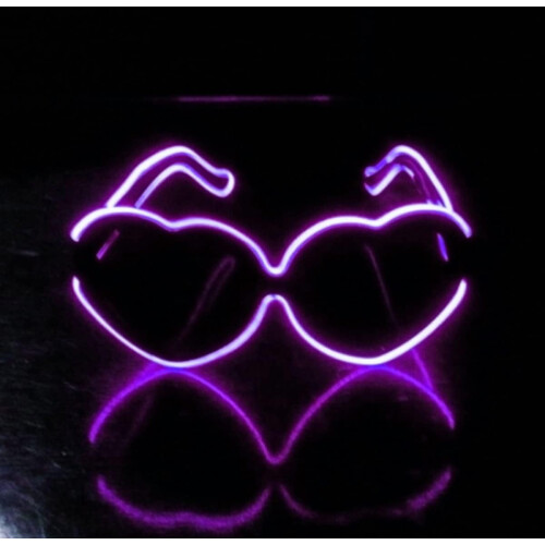 LED-festbriller – hjerteformede, batteridrevne 1