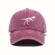 Caipín Daorchluiche le Prionta Cnámharlaigh Dineasár – Cadás Nite Éadrom, Breathable, Snapback Inchoigeartaithe, Cosaint ón nGrian,