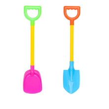 Large 14.17" Beach & Snow Shovels (2 Pack) – ABS Plastic, Long Handle, for Garden, Backyard, Beach & Winter Use