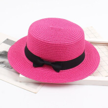Seductiva Sale Sombrero de sol para mujer para exteriores Sombrero de paja con lazo para mujer Fedoras de verano Sombrero de paja estilo canotier
