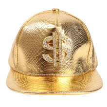 Girls Boys Dollar Badge Baseball Caps Crocodiles Pattern PU Breathable Hat
