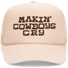 Truckerská čiapka Makin' Cowboys Cry | Vintage kovbojský western, zábavné letné vidiecke oblečenie | Prémiová penová šiltovka Snapback pre