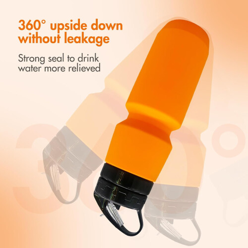 Πτυσσόμενο Μπουκάλι Νερού, 750ml/26OZ - Μαλακό Μπουκάλι Νερού Χωρίς BPA, Σιλικόνη 1