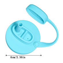 Couvercle en silicone avec paille intégrée, bec verseur réutilisable, joint anti-éclaboussures pour canettes de soda et autres boissons, bouchon