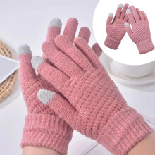 Damen-Winterhandschuhe mit Touchscreen-Funktion, fleecegefüttert