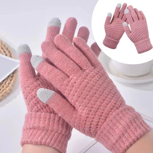 Guanti invernali da donna foderati in pile compatibili con touchscreen
