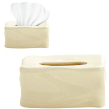 Keramische rechthoekige tissueboxhouder – Bureaudecoratie, servettenboxhoes (16,5x10,5x8,5 cm, 1 stuk)