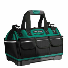 Bolsa de herramientas manual de alta resistencia (33 cm/41 cm/46 cm) para electricistas, carpinteros y mecánicos: organizador portátil con