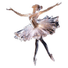 Clear Acrylic Ballerina Ornament, 8x8cm, Xmas Hanging Decoration with Ribbon – Compatible with Ballet Lovers
