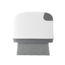 Brosse de nettoyage 2 en 1 pour rails de fenêtres coulissantes, avec poils durs, pour rails, seuils et joints de portes coulissantes – Gris foncé