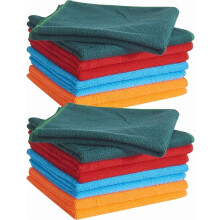 Lot de 50 chiffons de nettoyage, chiffons en microfibre réutilisables, chiffons de nettoyage à l'échelle nanométrique, chiffons non pelucheux,