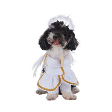 Fantasia adorável de entregador de pizza para cães de pequeno e médio porte – Roupa divertida de Halloween com chapéu e caixa de pizza de