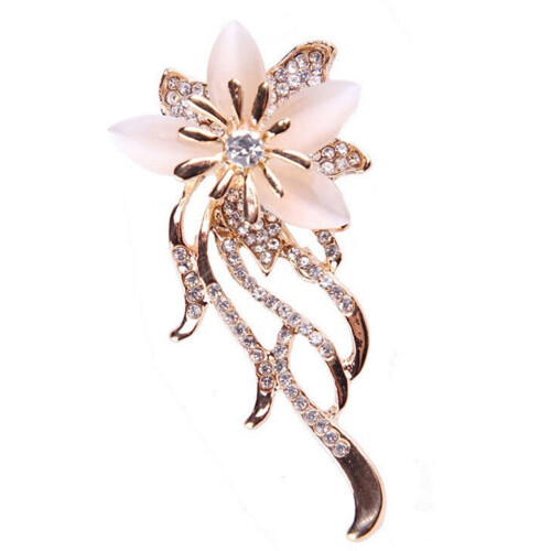 Καρφίτσα με λουλούδι Opal, Rhinestone, κρυστάλλινη καρφίτσα, καρφίτσα γάμου, κοσμήματα 2