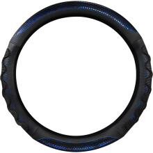 Coprivolante antiscivolo da 15", design a nido d'ape 3D, universale per auto/SUV/camion, rotondo blu (compatibile con la maggior parte dei veicoli)