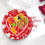 Heart Paper Plates Red White 40 Pcs 5