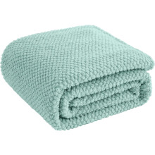 Sage Green 300GSM Fleece Large King Blanket for Couch Sofa Bed, 90x104 Soft Cozy Flannel Blankets, Lightweight Fuzzy Fluffy Throws for Women