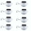 Solar LED Outdoor Gutter Lights with Brackets 8 Pack 1