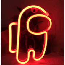 Neon Night Light, LED Neon Signs Night Light Astronaut Neon Lights Neon Lights for Kids Bedroom Battery USB Operated