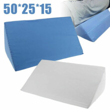 Oreiller triangulaire pour soulager les reflux acides, surélever les jambes et les douleurs dorsales – Coussin de lit en mousse ferme, 50 x 25 x