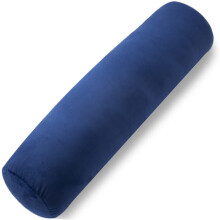 Coussin de corps rond pour adultes, avec housse amovible, offrant un soutien complet du corps et compatible avec canapé et lit, bleu.