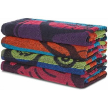 Lot de 4 serviettes de bain 100 % coton, 76 x 152 cm
