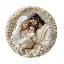 Ceramic Nativity Statue Set – Holy Family Figurines, Christmas Decor & Religious Gift, Compatible with Xmas Winter Home Decor
