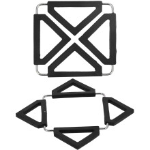Lot de 2 dessous de plat en silicone, antidérapants, pour casseroles et bols, pliables – Noir