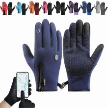 Boolex Sport Gloves, větruodolné teplé rukavice pro outdoorové sporty v chladném počasí, nepromokavé zimní rukavice s dotykovou obrazovkou