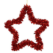 Guirlanda de Natal Brilhante para Pendurar na Parede, Decoração Festiva Vermelha para Festas, Aniversários e Eventos, Decoração Interna e