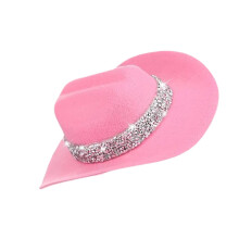 Sprankelende rodeo-stijl haarclip voor poppenhuisdecoratie, disco-evenementen en kostuumontwerpen.