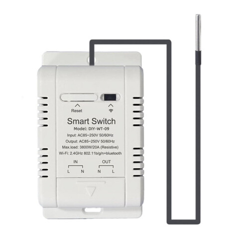 Interrupteur de température WiFi avec capteur de 2 m