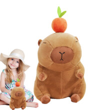 Peluche de capibara, peluche de capibara de 35 cm, almohada suave y cómoda, figuras coleccionables para dormir, decoración de dormitorio, juego,