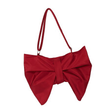 Modische Schultertasche mit Schleifen für Damen, Nylon-Abendtaschen, trendige Achseltaschen mit gerafften Designs für den Alltag