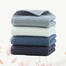 4-Pack Assorted Color Cotton Thick Facial Towels Skin-Friendly Washcloths 12x12 Inches