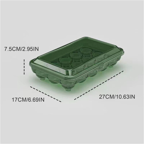 Egg Holder for Refrigerator with Lid, 24 Count Tray Carrier Storage Box for Fridge, Stackable Clear Plastic Container Dispenser Keep Fresh 1