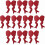 Red Bowknot Patches Embroidered Iron-on 10pcs 1