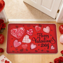 Paillasson Saint-Valentin 60x40cm Velours Polyester