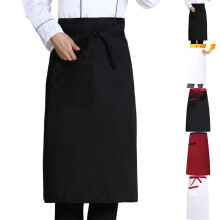 Grembiule da chef in cotone resistente con tasche.