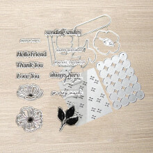 Clear Stamps & Dies Set for Card Making, Scrapbooking, Journaling, Greeting Cards, Planners – Compatible with XXX