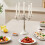 Candelabro de Jantar com Múltiplos Braços, Castiçal Cônico Branco com 5 Braços 8