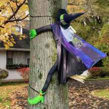 Διακόσμηση για το Halloween με σκούπα και σχήμα μάγισσας 53"