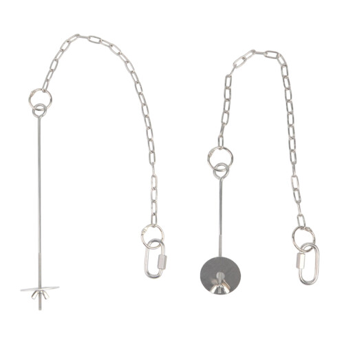 2pcs Stainless Steel Chicken Foraging Stimulators Hanging-L 1