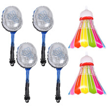 Badmintonracket och badmintonbollballongset i aluminiumfolie
